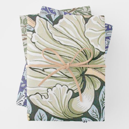 William Morris Pimpernel Floral Wallpaper Inpakpapier Vel (In situ)