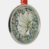 William Morris Pimpernel Floral Wallpaper Metalen Ornament (Rechts)