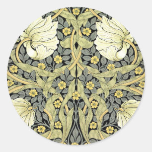 William Morris Pimpernel Floral Wallpaper Ronde Sticker