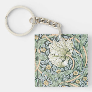 William Morris Pimpernel Floral Wallpaper Sleutelhanger