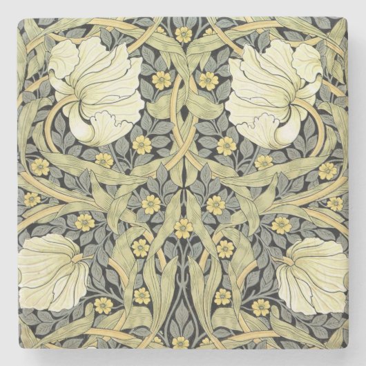 William Morris Pimpernel Floral Wallpaper Stenen Onderzetter (Voorkant)