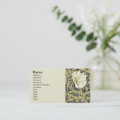William Morris Pimpernel Floral Wallpaper Visitekaartje (Staand voorkant)