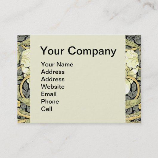 William Morris Pimpernel Floral Wallpaper Visitekaartje (Voorkant)