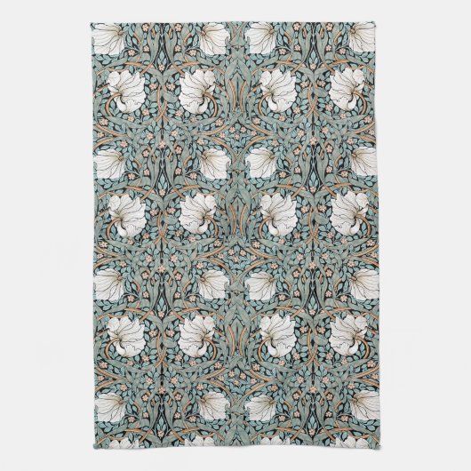 William Morris Pimpernel Flowers Art Nouveau Theedoek (Verticaal)