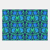 William Morris Pimpernel, Fuchsia, Blue, Brown Inpakpapier Vel (Voorkant 2)