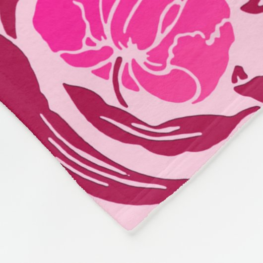 William Morris Pimpernel, Fuchsia & Light Pink Fleece Deken (Hoek)