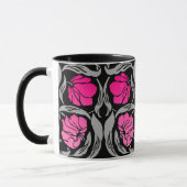 William Morris Pimpernel, Fuchsia Pink en Black Mok (Links)