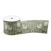 William Morris Pimpernel Green Satijnen Lint (Spoel)