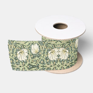William Morris Pimpernel Green Satijnen Lint