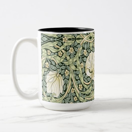 William Morris Pimpernel Green Tweekleurige Koffiemok (Links)