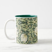 William Morris Pimpernel Green Tweekleurige Koffiemok (Links)