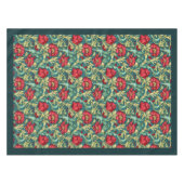 William Morris Pimpernel hete rode pastel blauwe s Tafelkleed (Voorkant (Horizontaal))