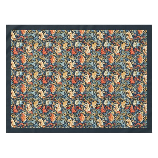William Morris Pimpernel kleurrijke levendige kleu Tafelkleed (Voorkant (Horizontaal))