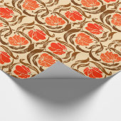 William Morris Pimpernel, Mandarin Oranje & Brown Cadeaupapier (Hoek)