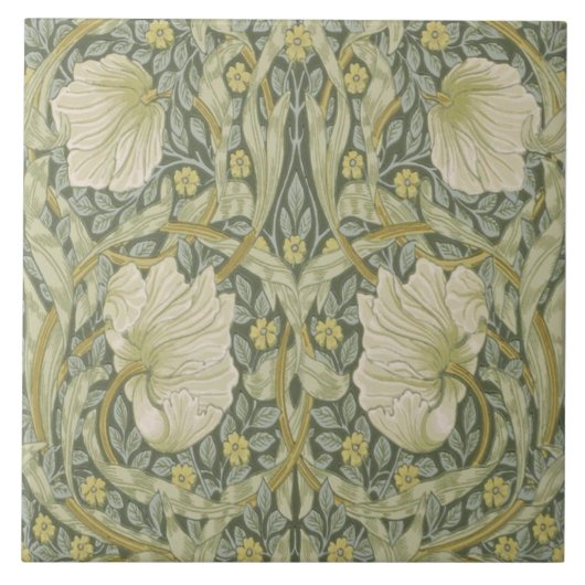 William Morris Pimpernel Matching Herhaalt Design Tegeltje (Voorkant)