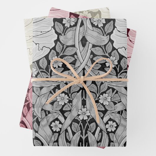 William Morris, Pimpernel Monotone Wrapping Paper (In situ)
