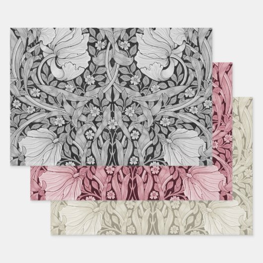 William Morris, Pimpernel Monotone Wrapping Paper (Set)