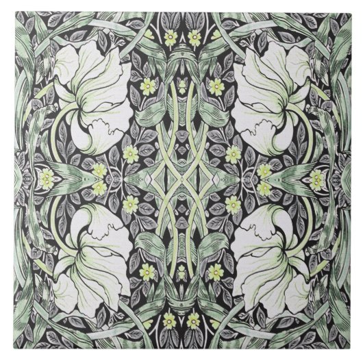 William Morris Pimpernel naadloos patroon Tegeltje (Voorkant)
