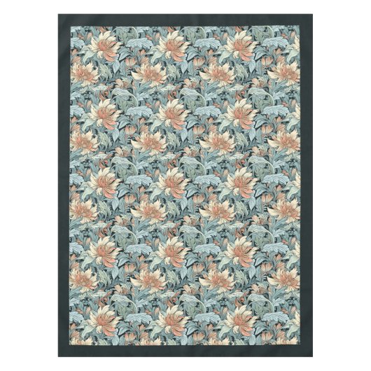 William Morris Pimpernel pastel blauw ivoor perzik Tafelkleed (Voorkant)