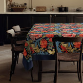 William Morris Pimpernel pastel blauw roze rood Tafelkleed