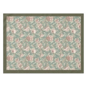 William Morris Pimpernel pastel groen bord roze Tafelkleed (Voorkant (Horizontaal))