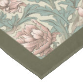 William Morris Pimpernel pastel groen bord roze Tafelkleed (Gekanteld)