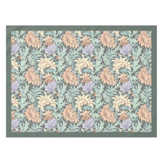 William Morris Pimpernel pastel groene perzik ivoo Tafelkleed (Voorkant (Horizontaal))