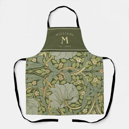 William Morris Pimpernel  Pattern Apron Schort (Voorkant)