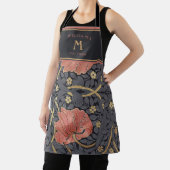 William Morris Pimpernel  Pattern Apron Schort (Insitu)