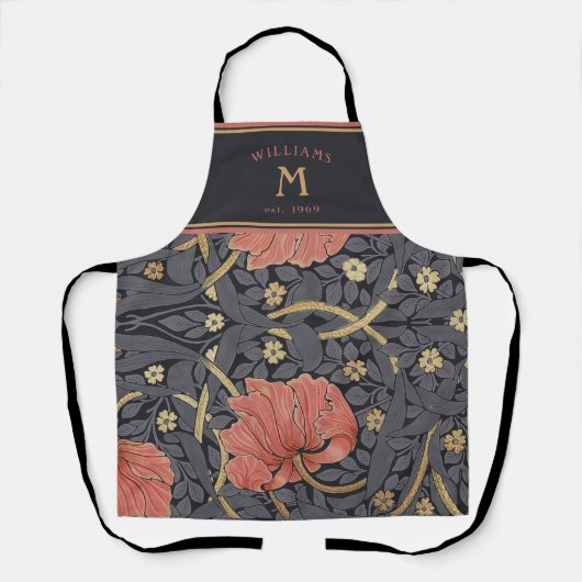 William Morris Pimpernel  Pattern Apron Schort (Voorkant)