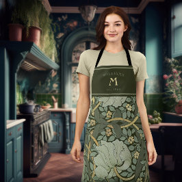 William Morris Pimpernel  Pattern Apron Schort
