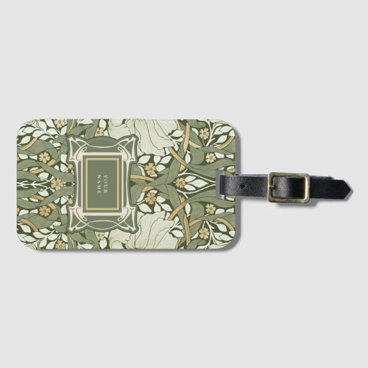 William Morris Pimpernel  Pattern Bagagelabel (Voorkant (horizontaal))