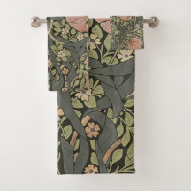 William Morris Pimpernel  Pattern Bath Towe