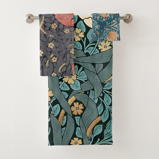 William Morris Pimpernel  Pattern Bath Towe Bad Handdoek (Insitu)