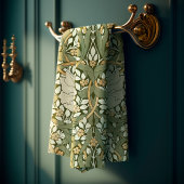William Morris Pimpernel Pattern Bath Towe Bad Handdoek