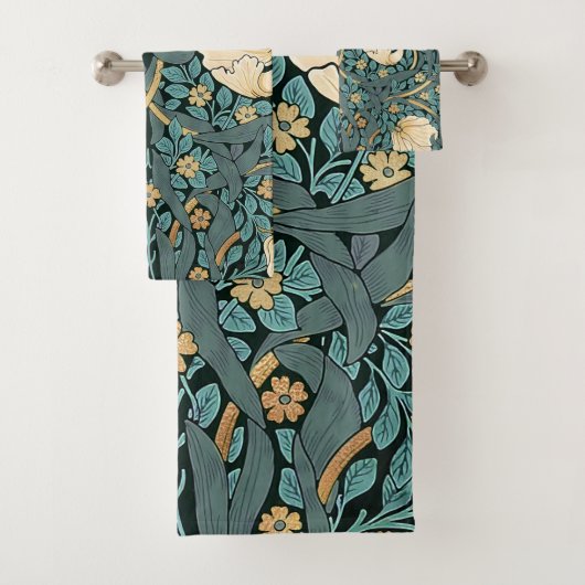 William Morris Pimpernel  Pattern Bath Towe Bad Handdoek (Insitu)