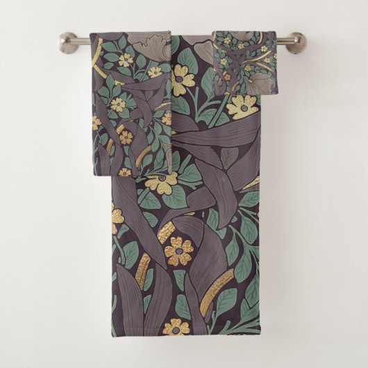 William Morris Pimpernel  Pattern Bath Towe Bad Handdoek (Insitu)