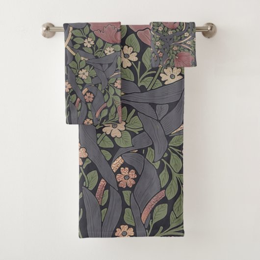 William Morris Pimpernel  Pattern Bath Towe Bad Handdoek (Insitu)