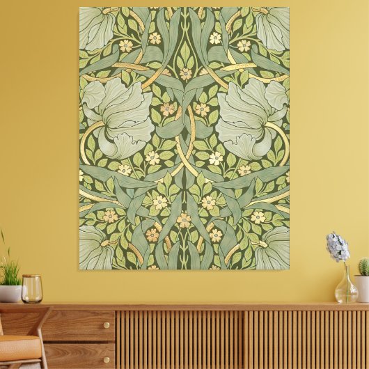 William Morris Pimpernel  Pattern Canvas Afdruk (Insitu (Woonkamer))