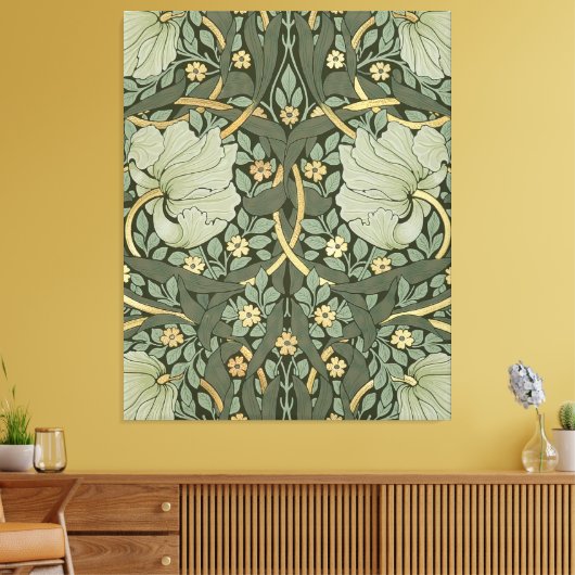 William Morris Pimpernel  Pattern Canvas Pr (Insitu (Woonkamer))