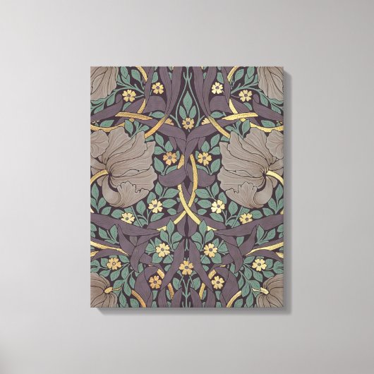 William Morris Pimpernel Pattern Canvas Pr Afdruk (Voorkant)