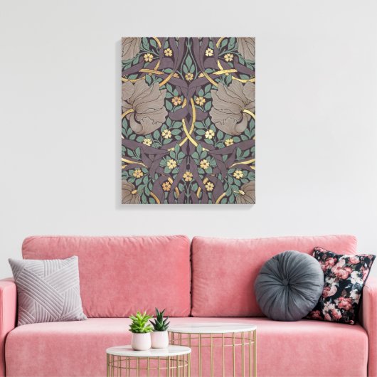 William Morris Pimpernel Pattern Canvas Pr Afdruk (Insitu (Woonkamer))