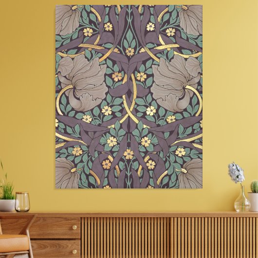 William Morris Pimpernel  Pattern Canvas Pr Afdruk (Insitu (Woonkamer))