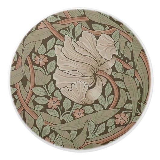 William Morris Pimpernel  Pattern Ceramic K Keramische Knop (Voorkant)