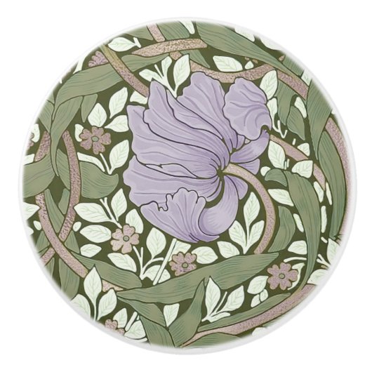 William Morris Pimpernel  Pattern Ceramic K Keramische Knop (Voorkant)