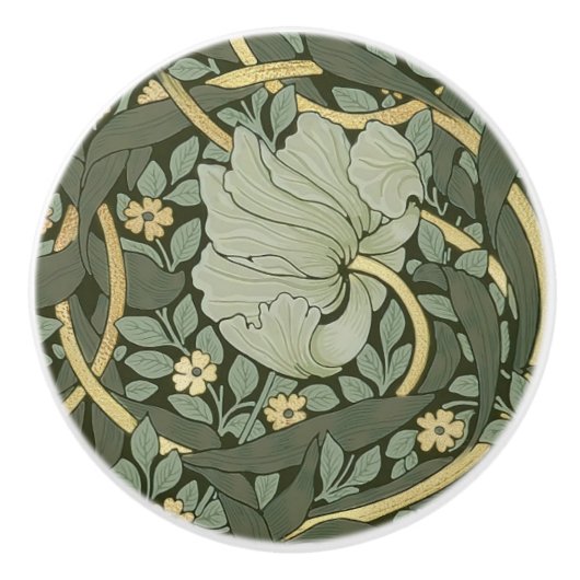 William Morris Pimpernel  Pattern Ceramic K Keramische Knop (Voorkant)