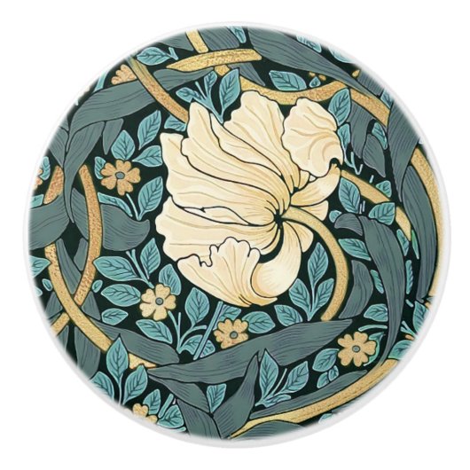 William Morris Pimpernel Pattern Ceramic K Keramische Knop (Voorkant)