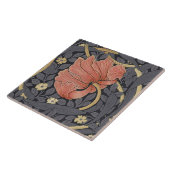 William Morris Pimpernel  Pattern Ceramic T Tegeltje (Zijkant)