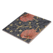 William Morris Pimpernel  Pattern Ceramic T Tegeltje (Zijkant)