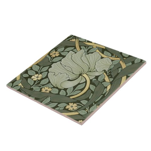 William Morris Pimpernel  Pattern Ceramic T Tegeltje (Zijkant)